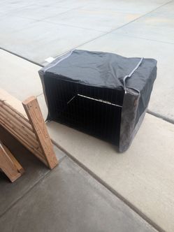 Dog crate with shade cover