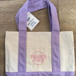 Trader Joe’s Mini Pastel Tote Bag 2025 Limited Edition 
