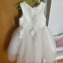 White Toddler Dress - 2T/3T