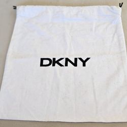 DKNY White Dust Bag Flannel 14.5x14.5 Travel Storage Protection 