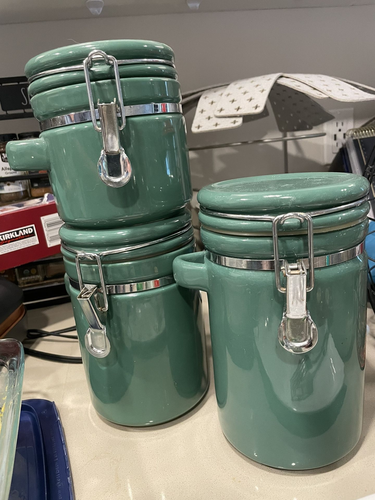 Jade Green Ceramic Canister Set