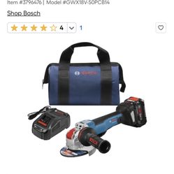 Bosch 18v Grinder W/3 Batteries And Charger
