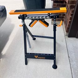 New - Roller Stand Saw Horse (WORKESS brand), Stable 440 Lbs Load Capacity. $55