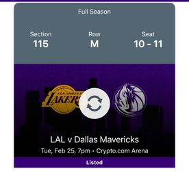 Los Angeles vs Dallas Mavericks Feb 25