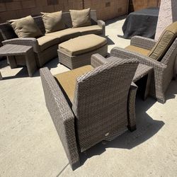 Barcalounger Outdoor Living 7-Piece Woven Reclining Patio Set