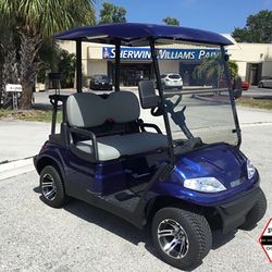 Street Legal Advanced EV - Navy Blue 2 Passenger Golf Cart / OBO
