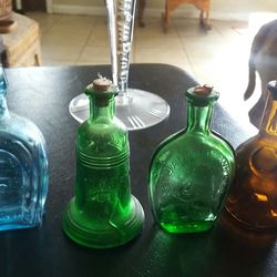 Various mini glass bottles