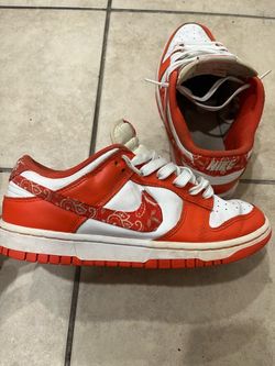 Nike Dunk Low Orange Paisley Sneakers