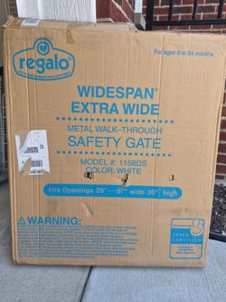 Regalo Widespan Extra Wide Baby Gate, White