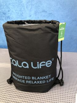 CALA LIFE Weighted Blanket Adult Queen Size 60x80 Inches,15lbs for 140-190lbs Individual,Heavy Blanket 15lbs,Natural Cotton Material with Glass Beads
