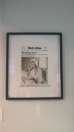 Framed “Cake for Breakfast” Fashion Wall Art