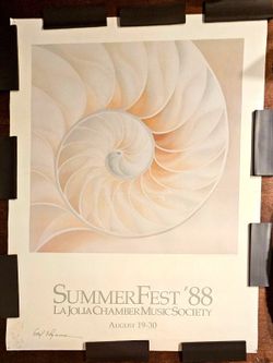 Summer Fest '88 La Jolla Chamber Music Society Original Poster SIGNED by Ohyama