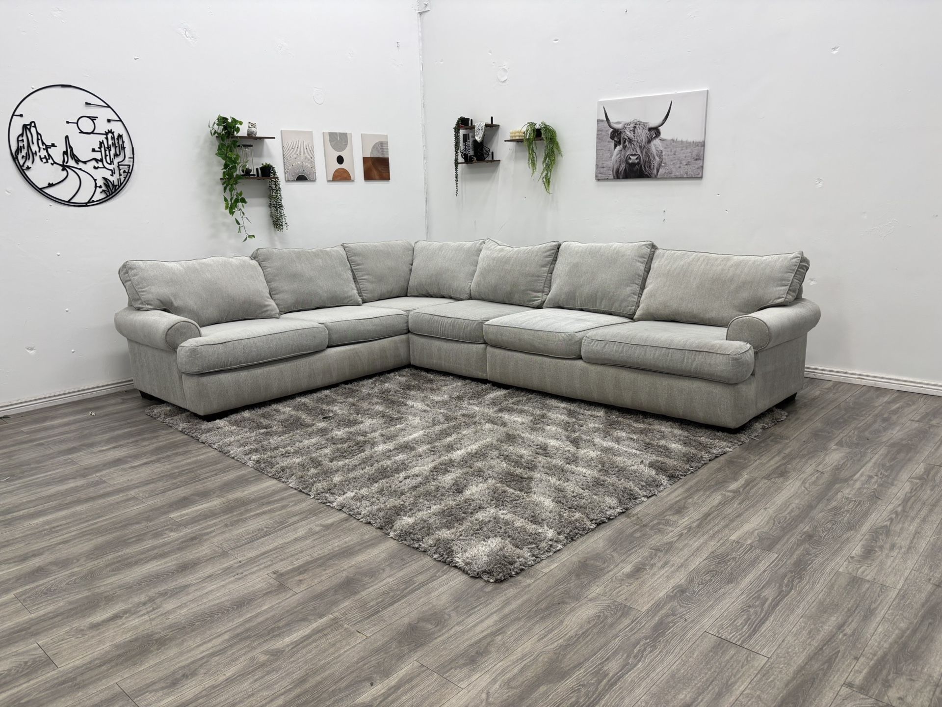 Grey Sectional Couch - Free Delivery