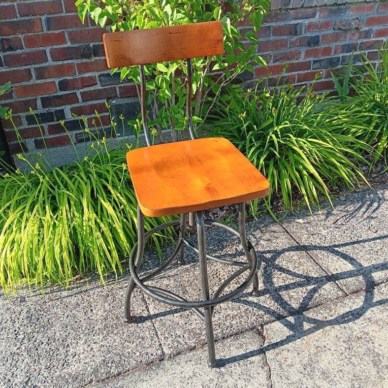 Wood & Metal Bar Chair Restaurant, Cafe, Bar Stools