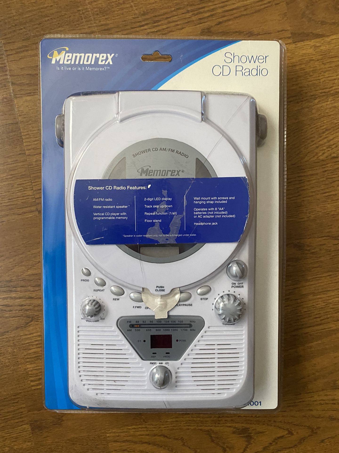 Memorex Shower CD Radio AM FM Water Resistant