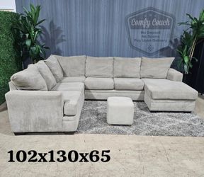 🛋️Beige Ushaped Sectional Sofa (Delivery Available!! )