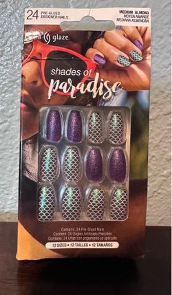 Press-on long mermaid manicure by china glaze