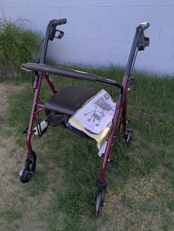 Nuevo Foldable Walker con asiento para Adultos