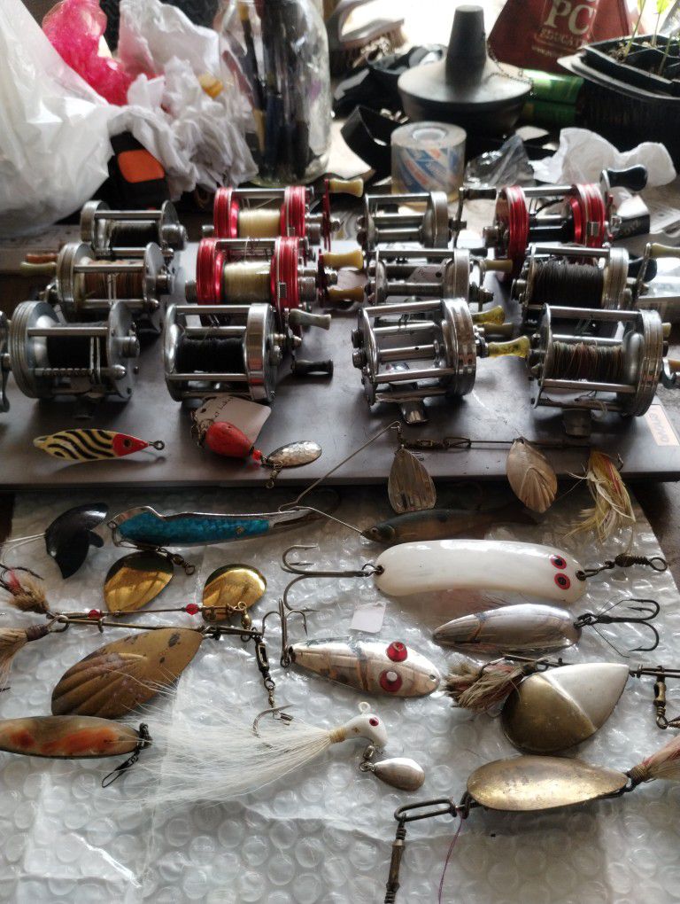 Antique Reels And Saltwater Fishing Lures