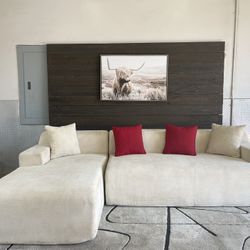 L Shaped Sectional Sofa Couch, 109" Modern Chenille Cloud Couch Comfy Floor Corner Sofa with Chaise