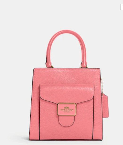 đź’– NEW COACH MINI PEPPER CROSSBODY PURSE IN COLORS GOLD/TAFFY PINK