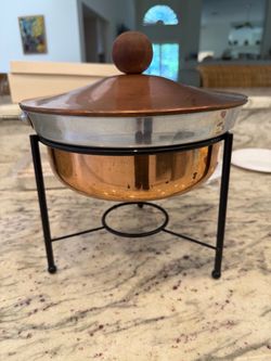 Copper & Stainless Steel Chafing Dish/ Food Warmer