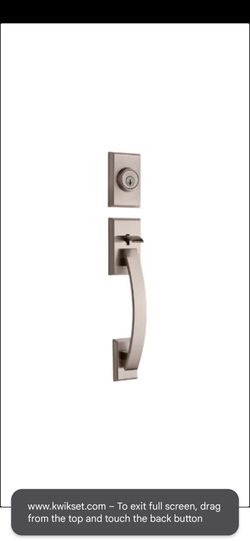 Kwik set door handle with dead bolt