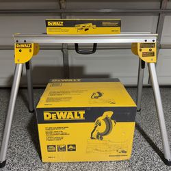 15 Amp Corded 10 in. Compound Single Bevel Miter Saw And Stand And Clamps 