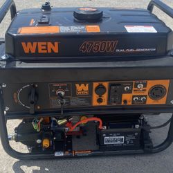 WEN 4750-Watt 120-Volt/240-Volt Dual Fuel Electric Start Portable Generator with Wheel Kit and CO Shutdown Sensor