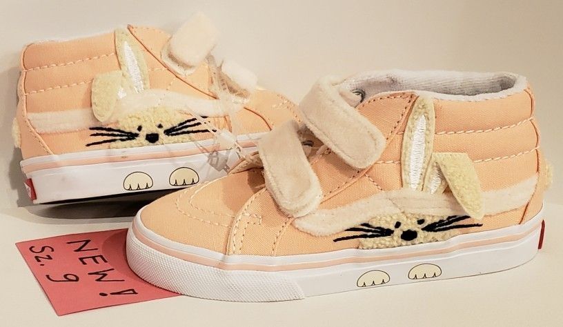 NEW Vans Velcro Bunny Carrots 9c Toddler Shoes