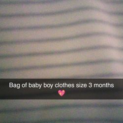 Bag Of Baby Boy Clothes Size 3 Months 
