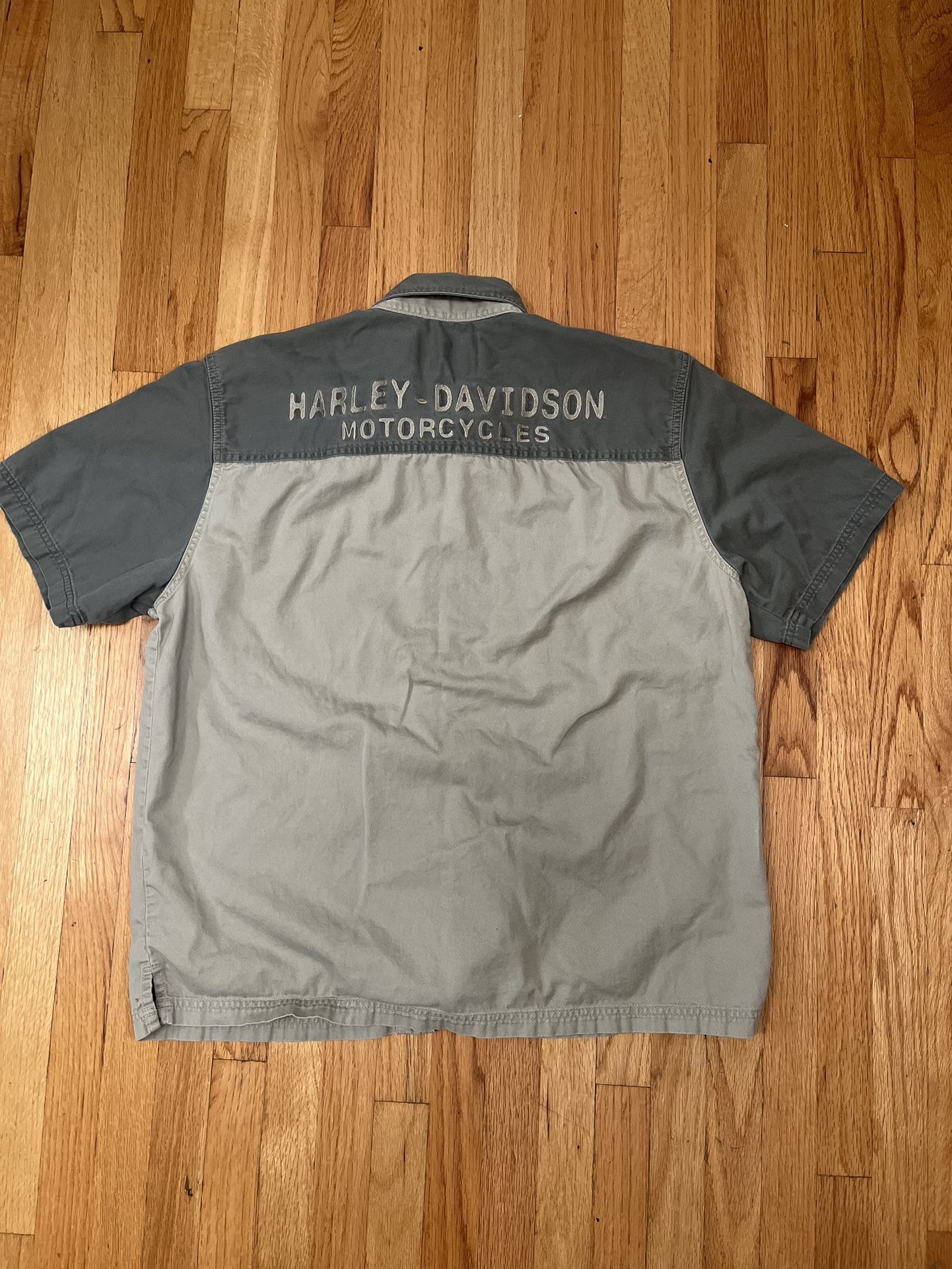Harley Davidson embroidered button down shirt