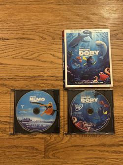 Finding Nemo and Finding Dory DVDs