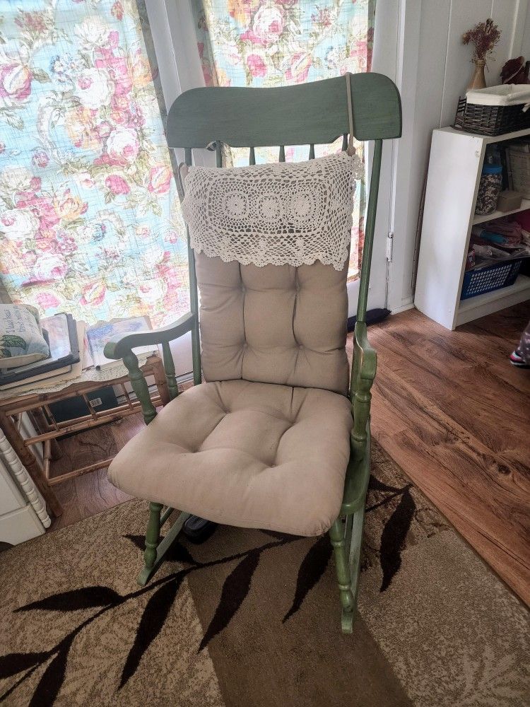 Olive Green Rocking Chair 
