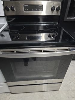 GE STAINLESS STEEL STOVE OVEN 