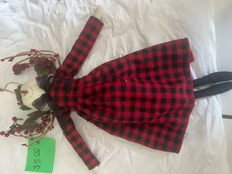 Handmade Buffalo Plaid Christmas Angel Doll