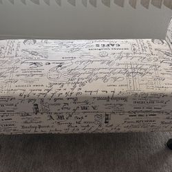 French Script Accent Chair/Ottoman