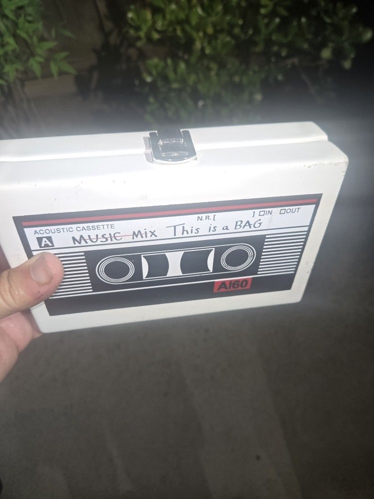 80 S Cassette Tap Purse With Silver Chain