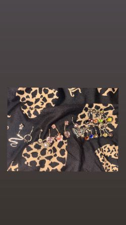 assorted sterling silver belly rings