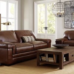 Macy's Myars Leather Furniture Set