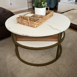 Round Marble Coffee Table Extendable 