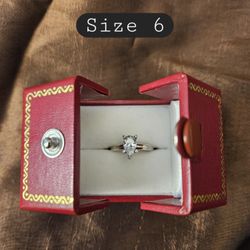 SALE PENDING CZ Sterling Silver Ring Size 6