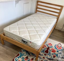 IKEA TARVA Solid Wood Twin Bed with 10” Pillow Top Mattress - Excellent Condition! I Deliver!
