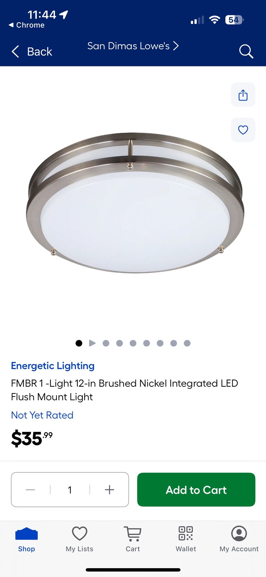 Ceiling Light , Bedroom light, Hallway Light Brushed Nickel Integrated LED Flush Mount Light