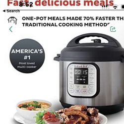 Instant Pot 6qt Duo Pressure Cooker $59