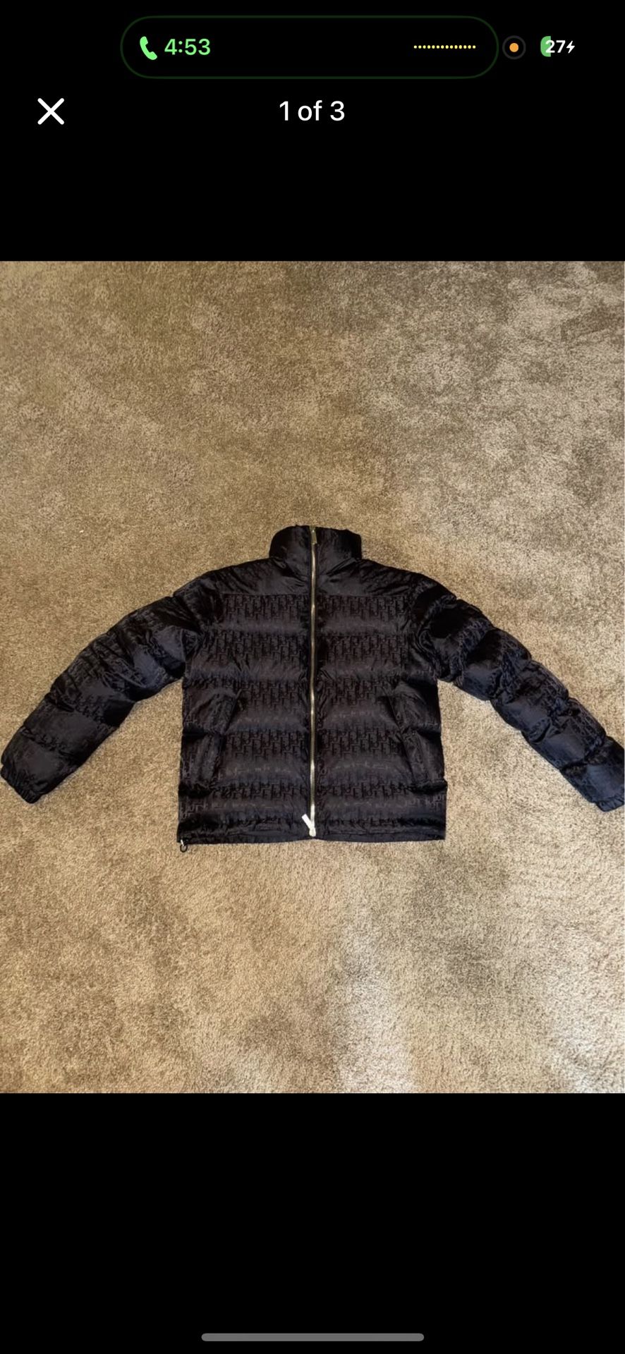 Men’s Dior puffer jacket