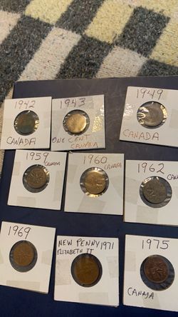 Canadá one penny coins