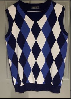 Paul Jones Argyle Knit Sweater Vest Medium