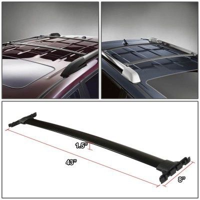  Toyota Highlander Black Aluminum Roof Rack Crossbars  