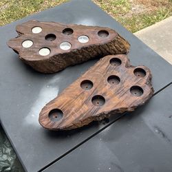 Wood Candle Holders